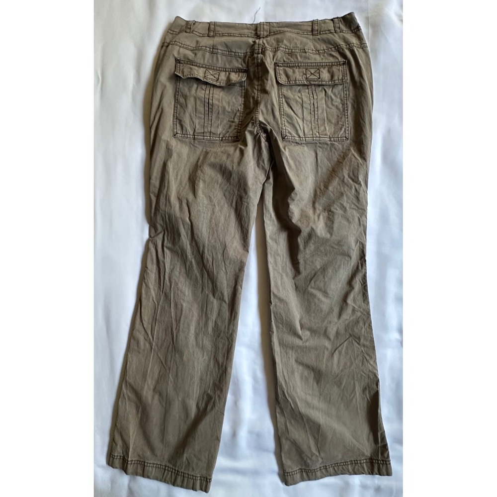 Free People Cargo Pants Olive Green Wide Leg Utility Trousers Women's 10 READ - Picture 4 of 11